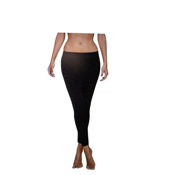 Connection 18 Women's Black Fleece Seamless Leggings Size 1X - Picture 7 of 7